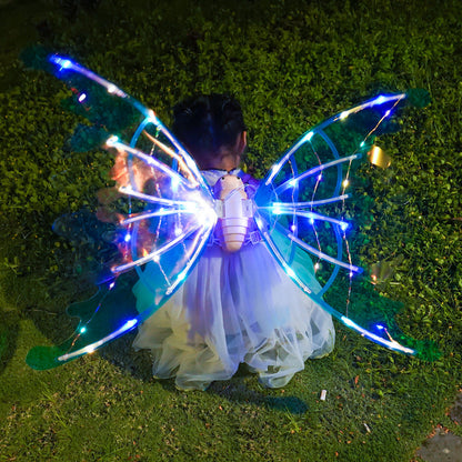 Girls Electrical Butterfly Wings With Lights Glowing