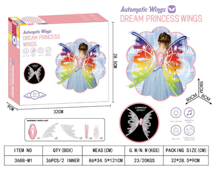 Girls Electrical Butterfly Wings With Lights Glowing