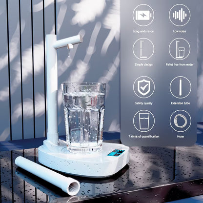 Rechargeable Desktop Water Dispenser with Water Bottle and Stand