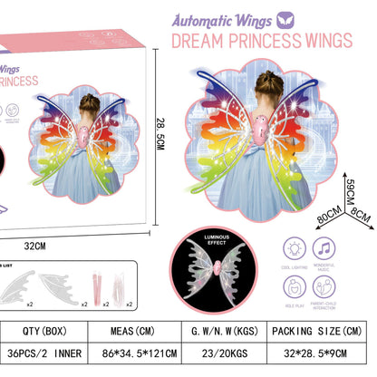 Girls Electrical Butterfly Wings With Lights Glowing