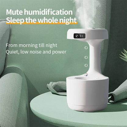 Bedroom Anti-Gravity Humidifier With Clock Water Drop Backflow Aroma Diffuser