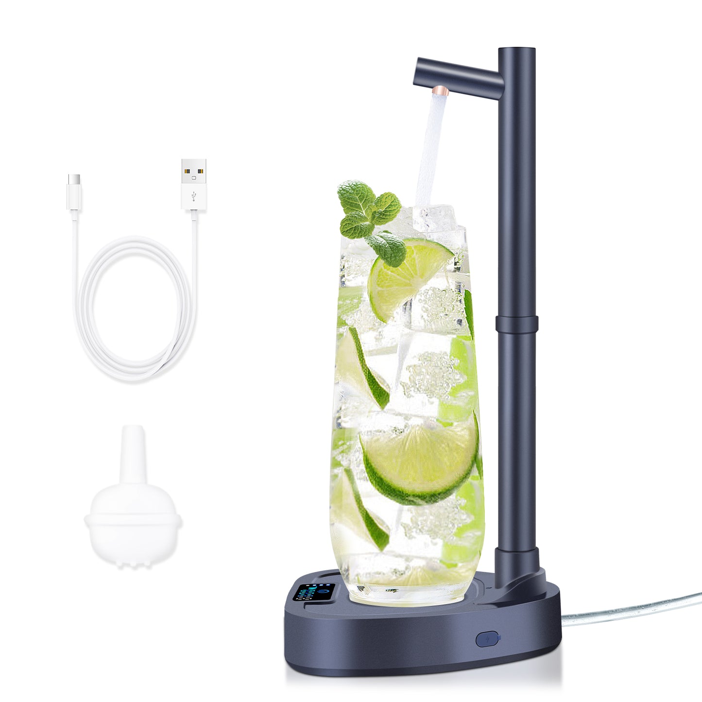 Rechargeable Desktop Water Dispenser with Water Bottle and Stand