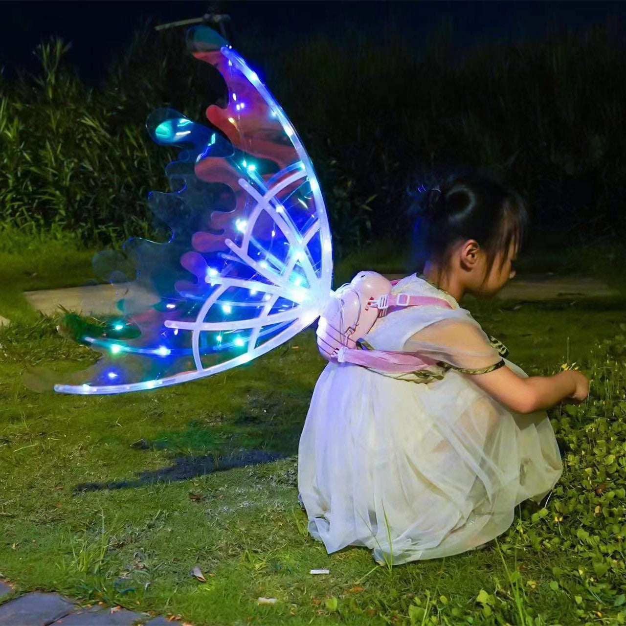 Girls Electrical Butterfly Wings With Lights Glowing