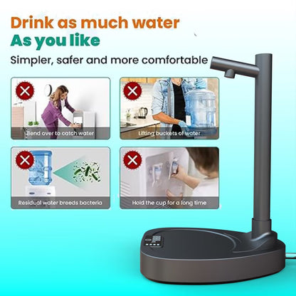 Rechargeable Desktop Water Dispenser with Water Bottle and Stand