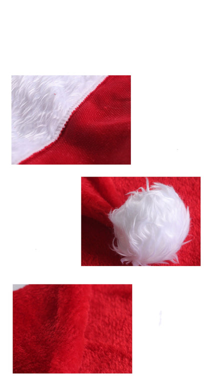 Christmas Hat LED Light Plush for both Children and Adult