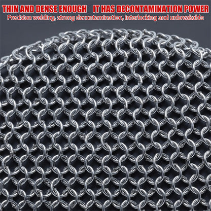 Round Chainmail Scrubber Brush Kitchen Gadgets